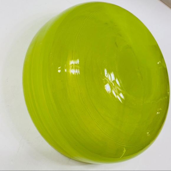Ardacam Yellow white swirl glass serving bowl - Picture 5 of 7